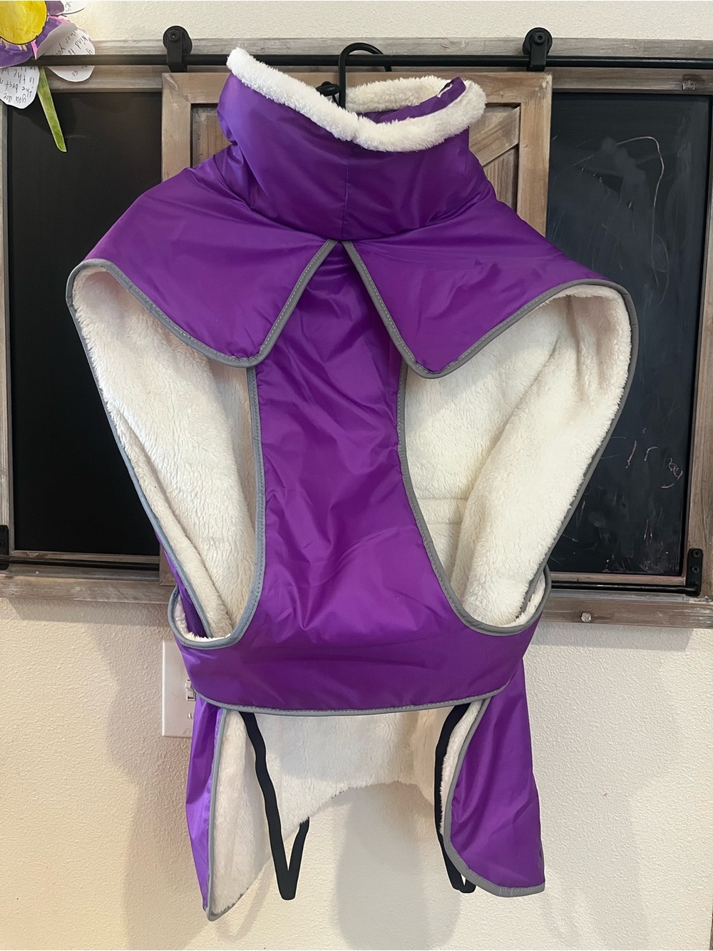 Purple Fleece-Lined Dog Winter Coat - Brand Unknown